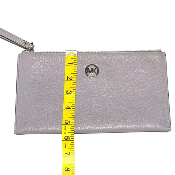 Michael Michael Kors Fulton Large Zip Leather Clutch Lilac - Picture 9 of 12